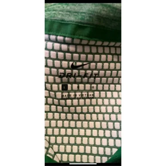 Nike Women's Heathered Green 1/4 Zip Pullover Active Wear Sweatshirt Size L Oreg - Picture 9 of 16